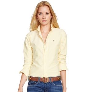 Ralph Lauren Slim Fit Yellow Oxford Shirt